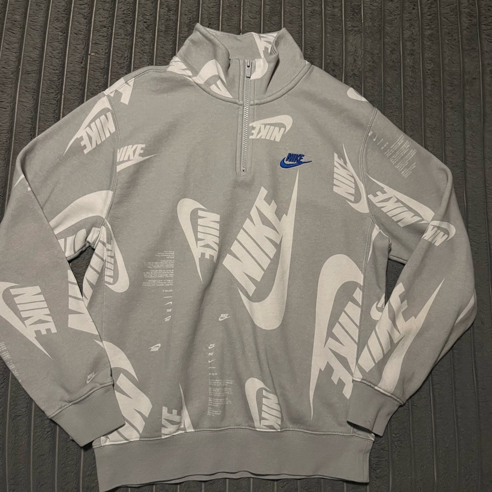 Nike Men's Gray Logo Sweater